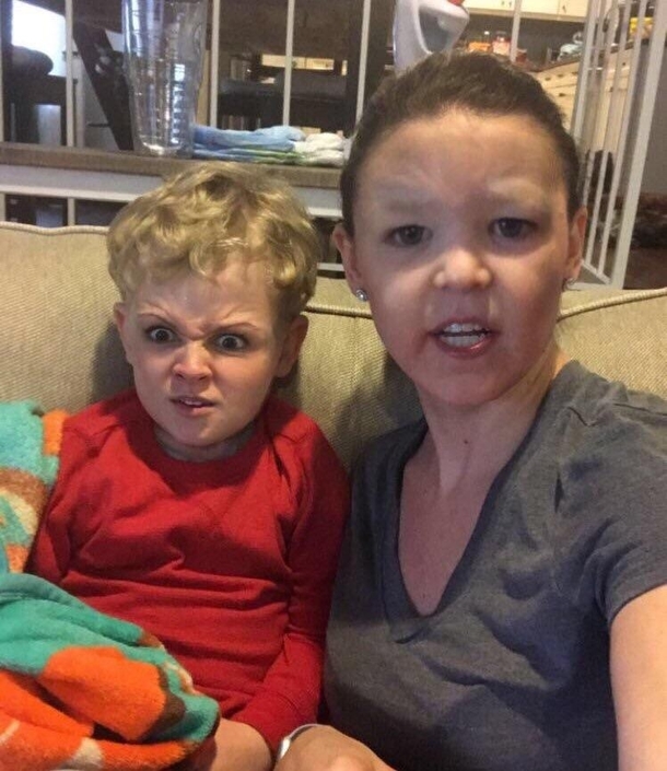 Everything about this face swap is hilarious creepy and the definition of parenting