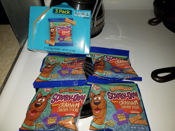 Expected that I was going to get three packets of Scooby Snacks from the dollar Tree
