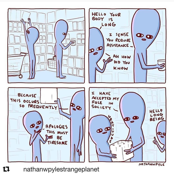 Fellow long people will know the burden