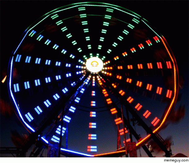 Ferries wheel long exposures giffed together Weird
