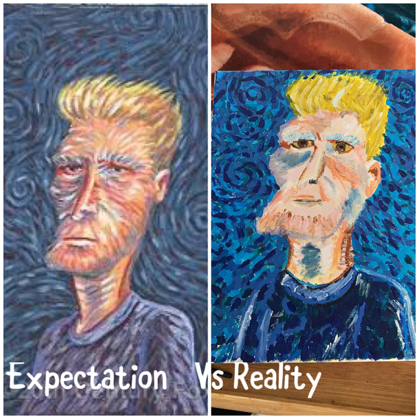 Fianc mentioned he liked this painting from an episode of King of the Hill So I made him one Hopefully he likes it