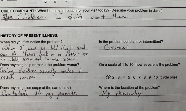 Fiance is going in for a vasectomy today This is his official paperwork