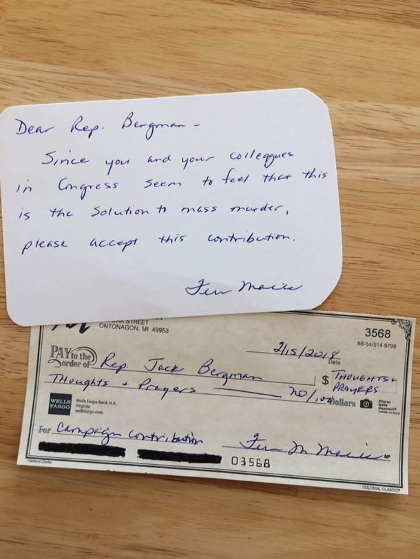 Finally a donation I can afford