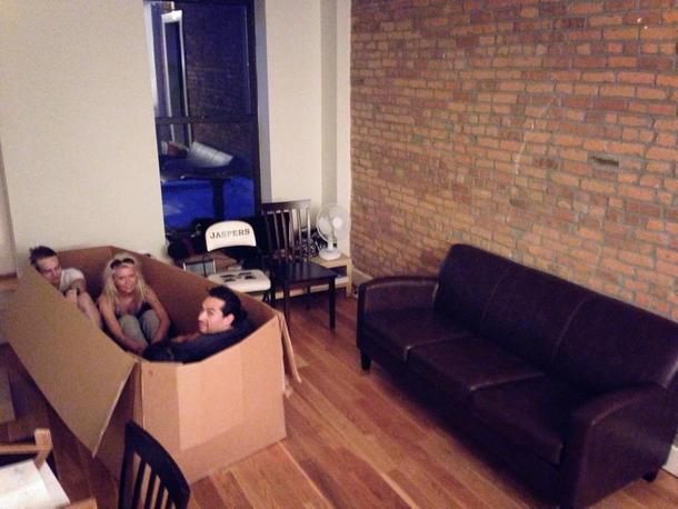 Finally got a couch for the new apartment my friends were pretty excited