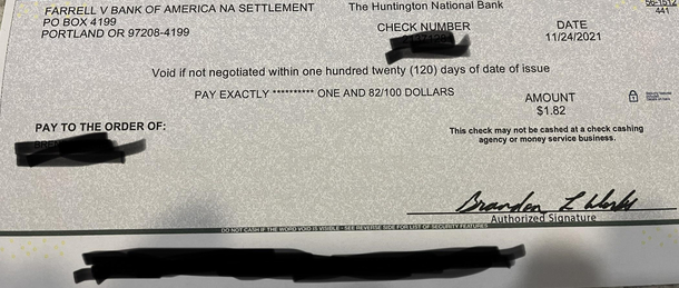 Finally got that big settlement check