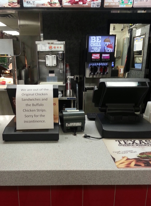 Finally some honesty from Burger King