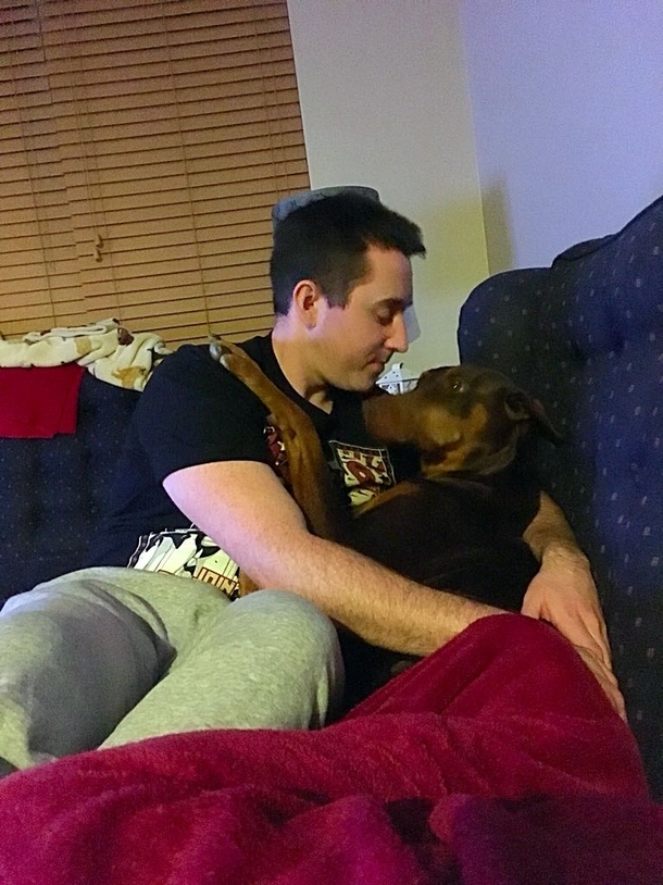 Find someone who looks at you the way my husband looks at our dog