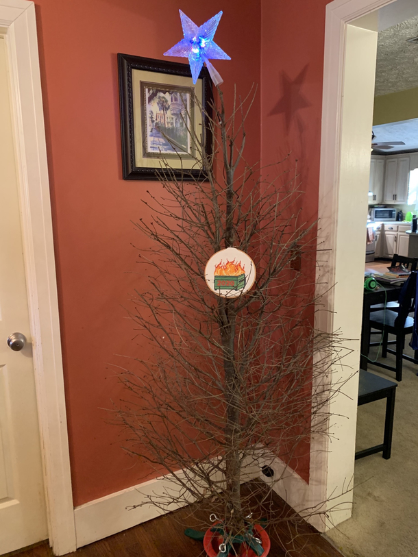 Finished putting up the Christmas tree in record time