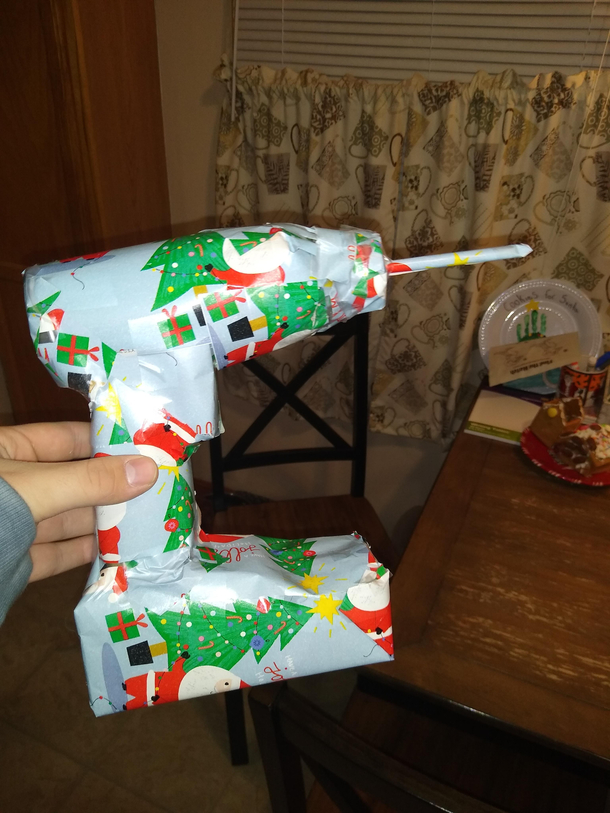 Finished wrapping my sisters present Its a necklace