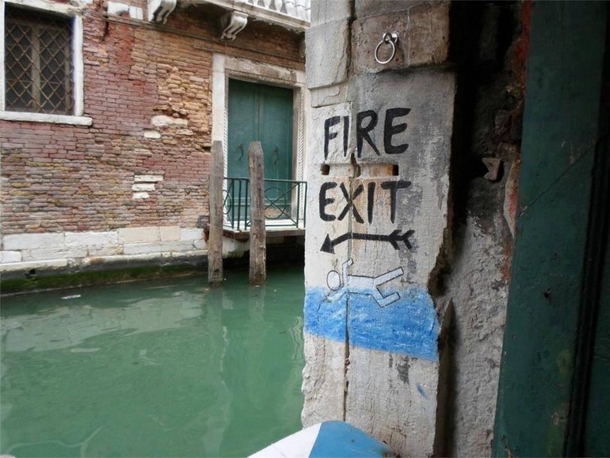 Fire exit in Venice