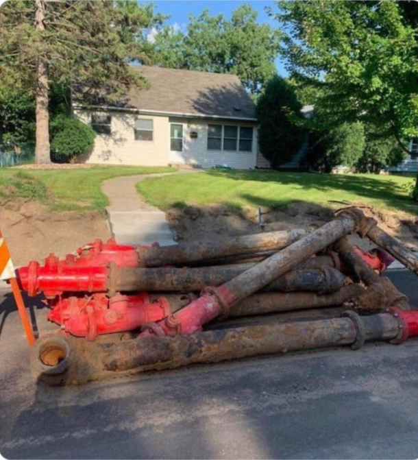 Fire hydrants are really long