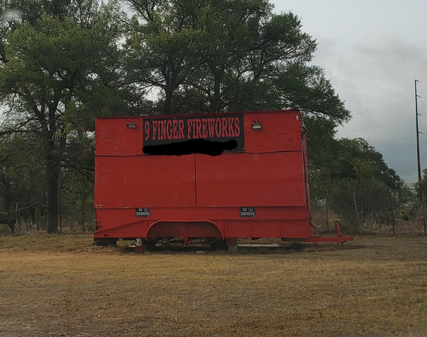 Fireworks stand in a small Texas town