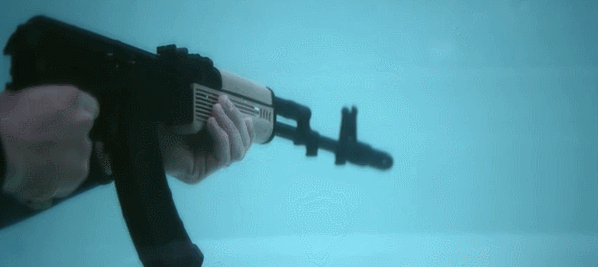 Firing an AK- underwater