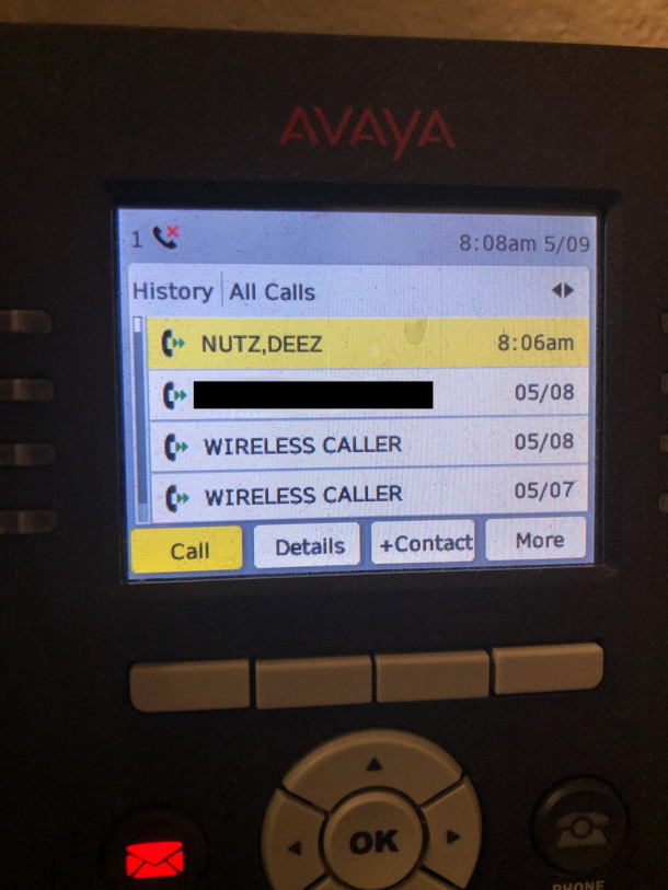 First call on a Monday morningI work at a prison