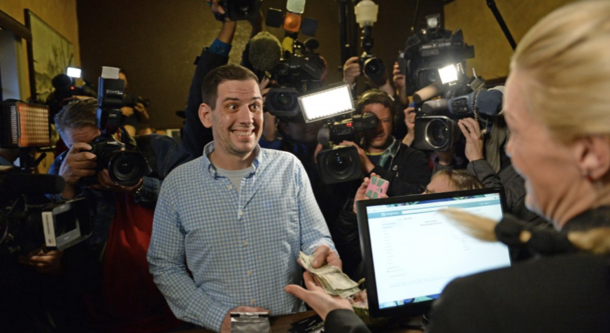 First guy to buy legal non-medical marijuana in Colorado