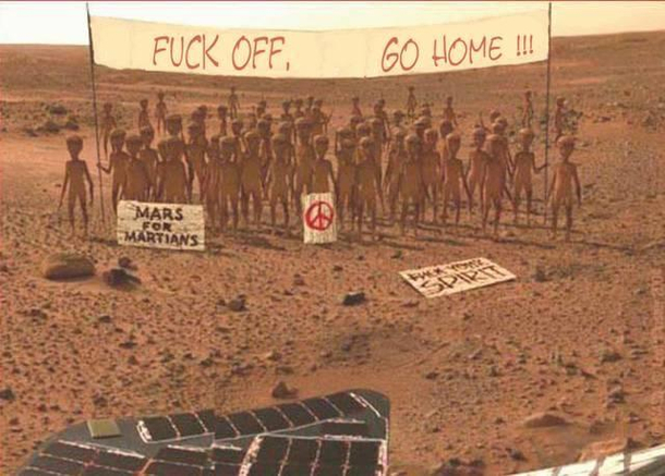 First image sent back from Mars exploration mission