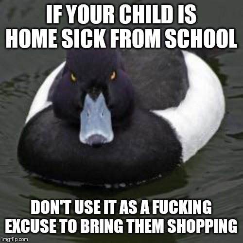 First of all the kid should be resting Second retail workers work to survive they cant afford to get sick
