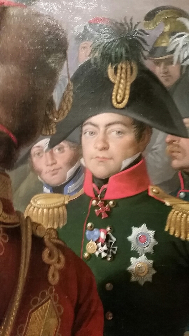 First photobomb Found in german painting - Victory declaration after the Battle of Leipzig 
