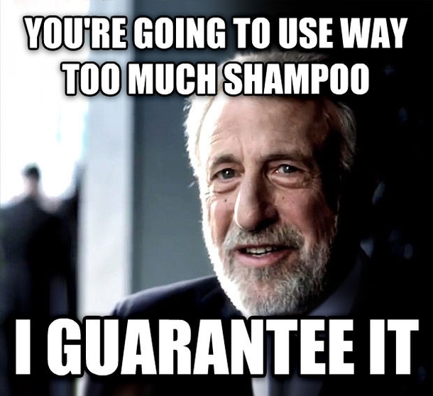 First post-haircut shower
