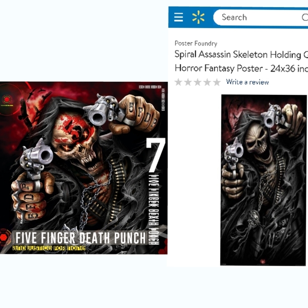 Five Finger Death Punch have a new record Yes they ripped their album art off a Walmart poster