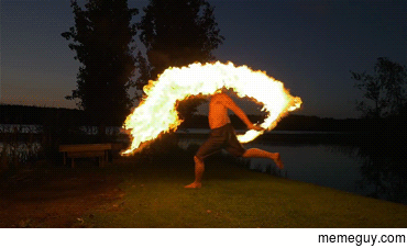 Flaming backflip