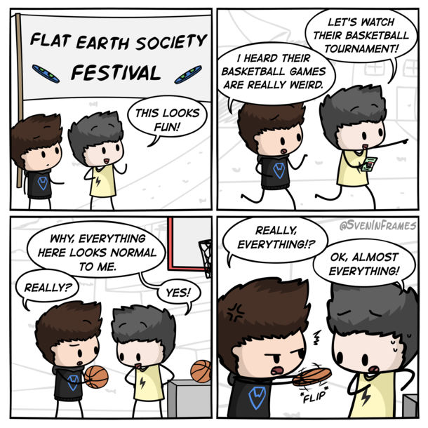Flat Earthers basketball 
