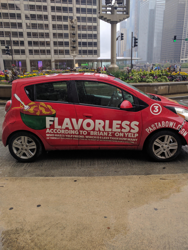 Flavorless he says