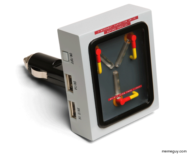 Flux capacitor USB car charger
