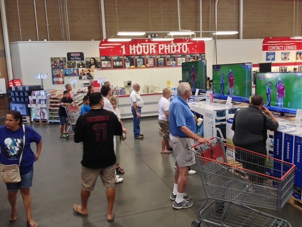 Football Sunday at Costco