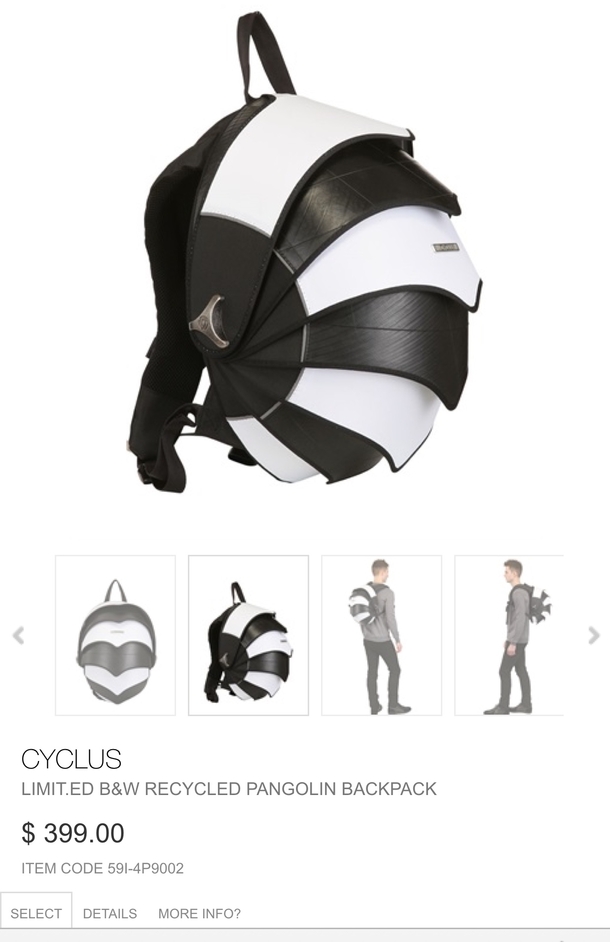 For a second I thought the backpack model was getting inside the backpack