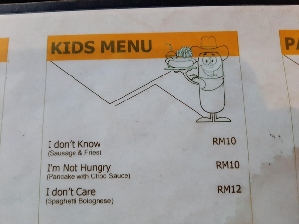 For all the parents out there Restaurant in Langkawi Malaysia