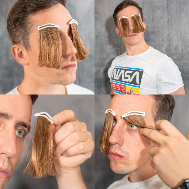 For fun I make fake products meet the newest fall beauty trend - Bang Brows