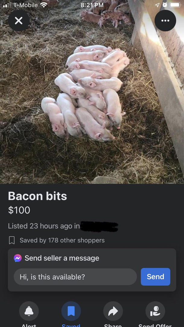 For sale some baking required