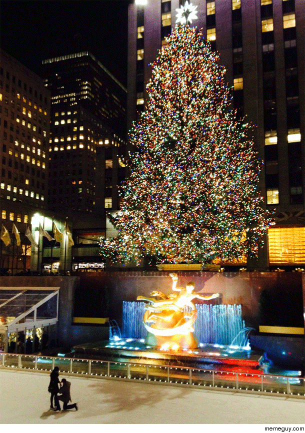 For the couple who got engaged under the Rockefeller tree last night