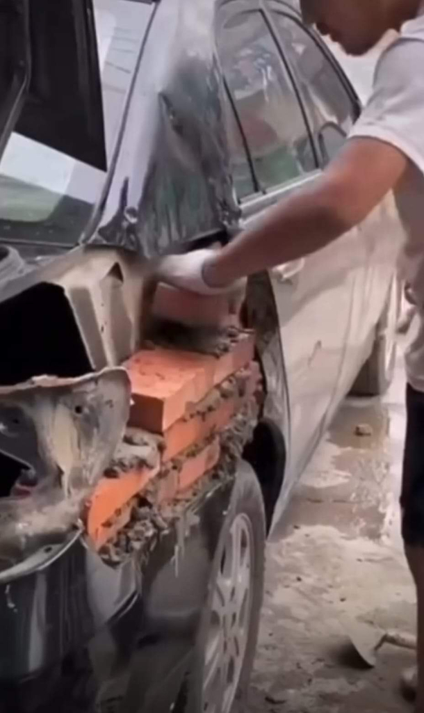 For the love of God please dont use Bondo to fix your car Do it the proper way