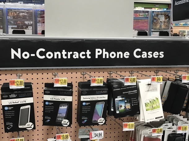 For those of you with badno credit Walmart now offers phone cases without a contract