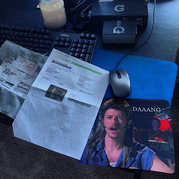 Forgot I ordered a custom mousepad Def was not disappointed when I opened the package