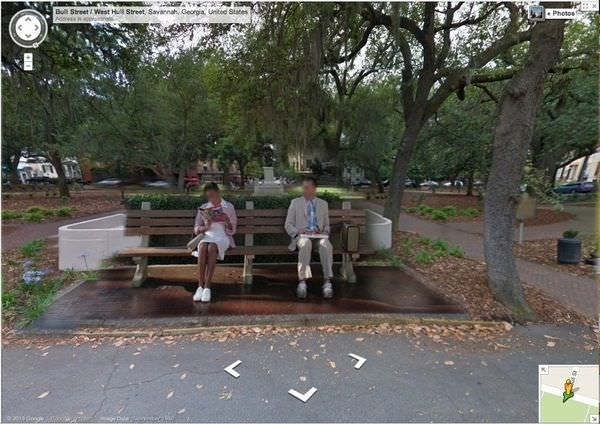 Forrest Gump is in Google Street View
