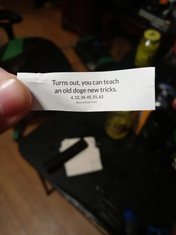 Fortune cookie message