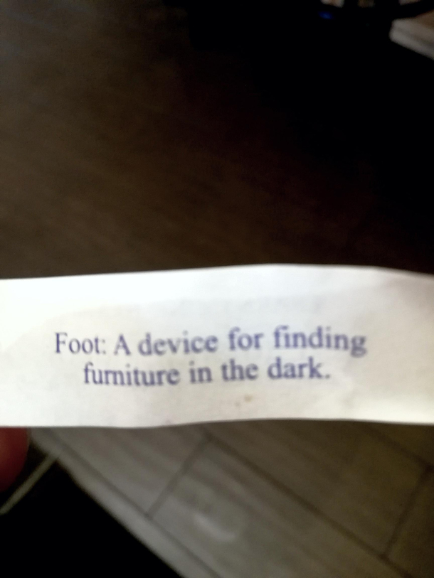 Fortune from a fortune cookie