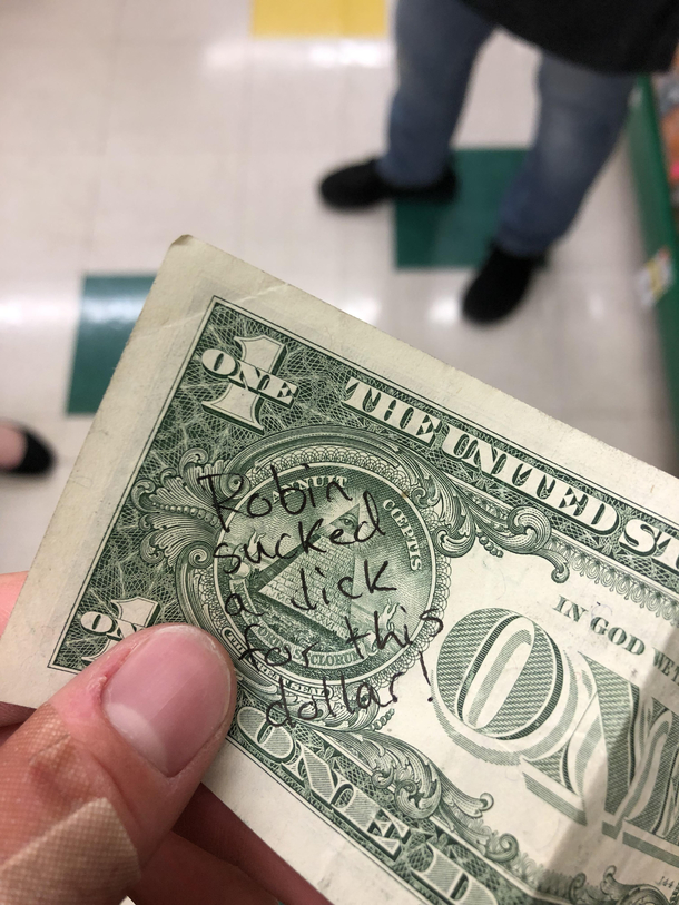Found a buck with some backstory at work today