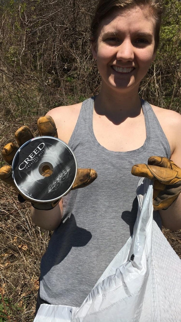 Found a Creed Greatest Hits CD discarded on the side of the road while picking up trash at a park on Earth Day
