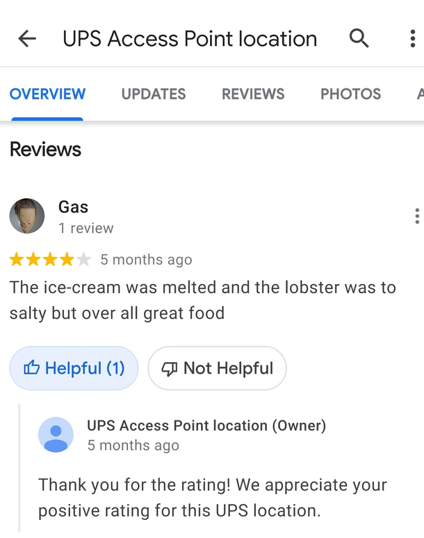 Found a hidden gem of a google review