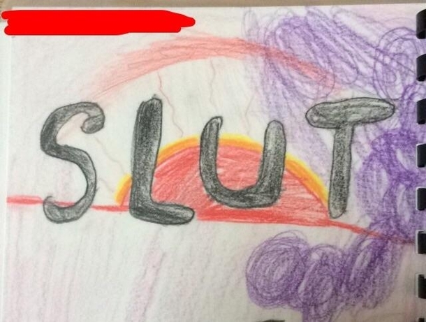 Found a pamphlet I made in nd grade and this is what the back looked like Im Swedish and slut in Swedish means endthe end but it got a giggle out of me none the less