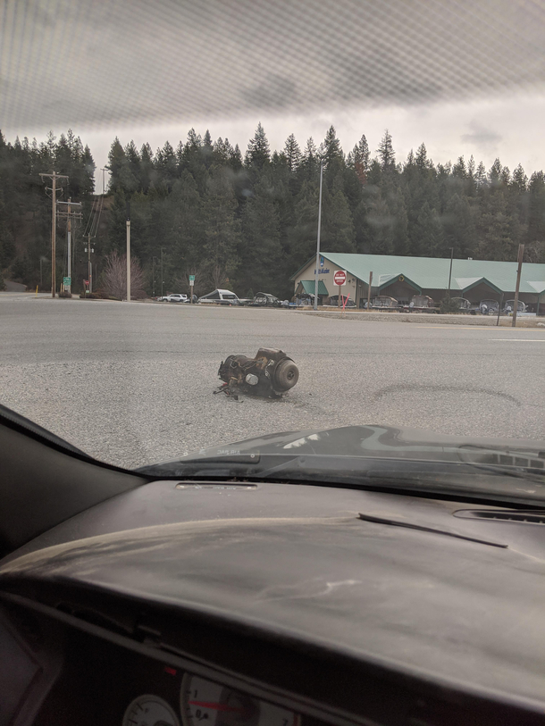 Found an engine in the middle of the highway today