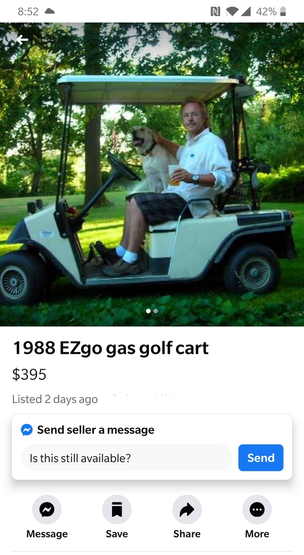 Found David Spade selling his vintage EZgo