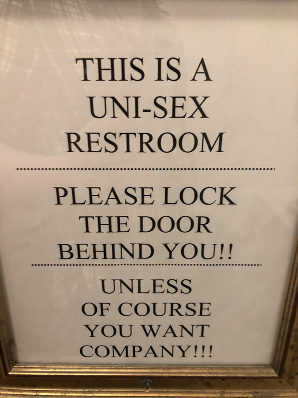 Found in a bathroom at a restaurant