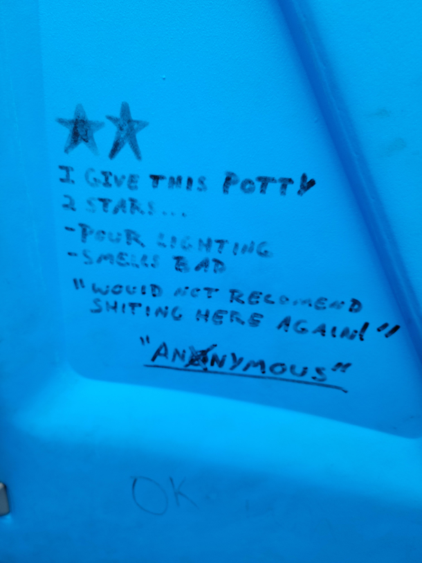 Found in a Porta potty