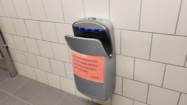 Found in an elementary school girls bathroom