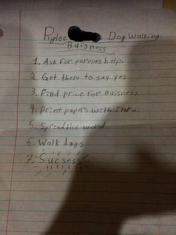 Found in my  yos backpack Solid business model
